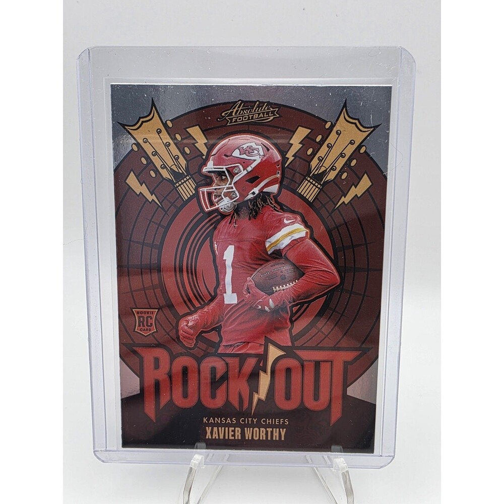 2024 Panini Absolute Football Xavier Worthy Rock Out Rookie Card RO-XWY - Chiefs